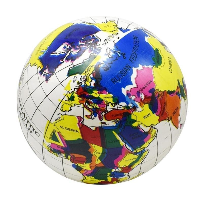 Inflatable Google Map 12/16inch Inflatable Globe Education Geography Toy... โ Vicedeal