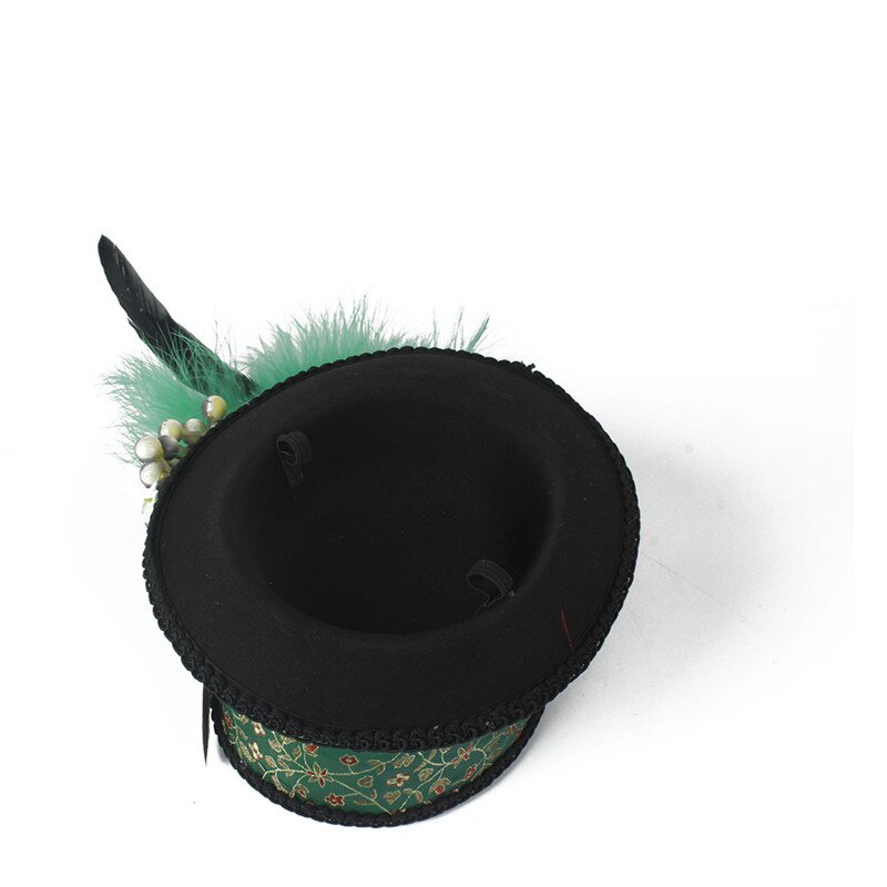 Kvinder blomst fascinator mini top hat hår dame klip gotisk fjer vinger ur sommerfugl dekoration hovedbeklædning hår
