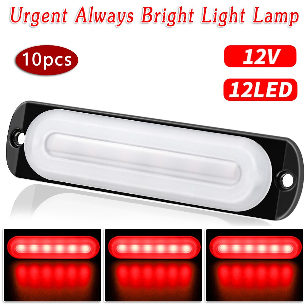 12v tågelygter rødt 6 led lygter off-road sikkerhed hastesignal anti-kollision