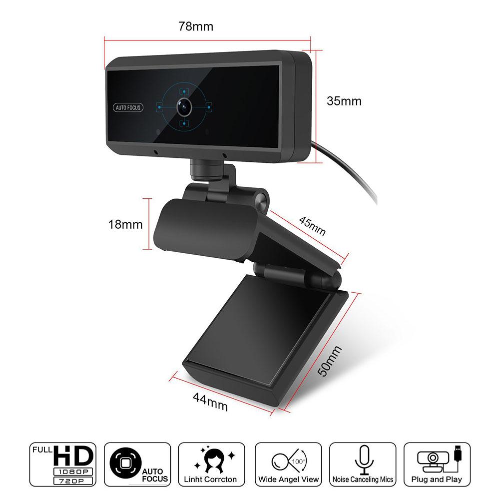 1080P 30fps Hd Web Camera Usb Mini Handig Live-uitzending Met Digitale Microfoon Voor Pc Laptop Studeren Online Vergadering