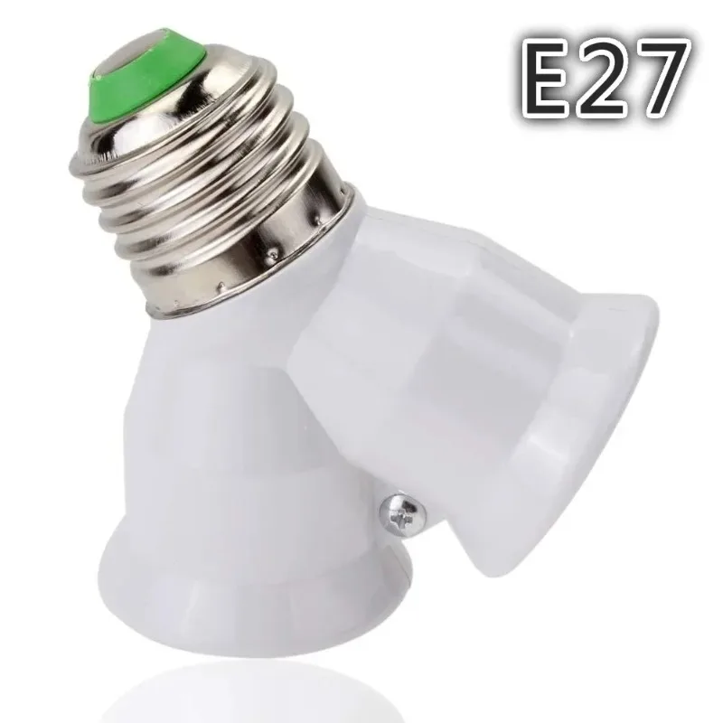 Schroef E27 LED Base Light Lamp Socket E27 Naar 2-E27 Splitter Adapter Lamphouder E27 Socket Lamphouder