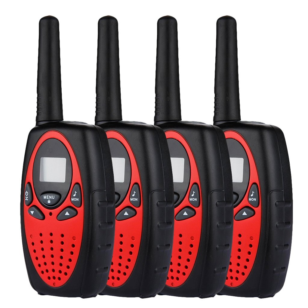 4x radio sæt 8 kanaler walkie talkie pmr bærbar radio rækkevidde 5 km 2 vejs radio lcd-skærm uhf 400-470 mhz