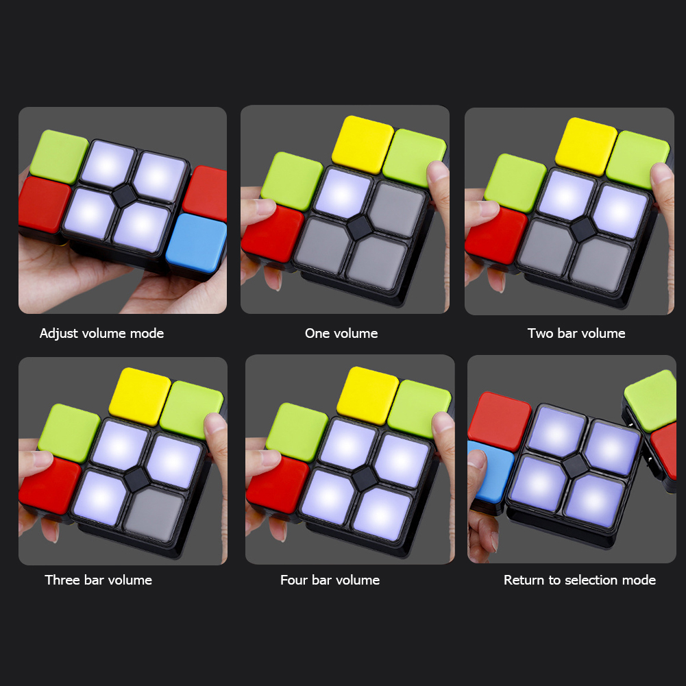 Cubo di musica elettronica suono luce memoria gioco Puzzle regali di decompressione antistress giocattolo educativo di intelligenza per bambini