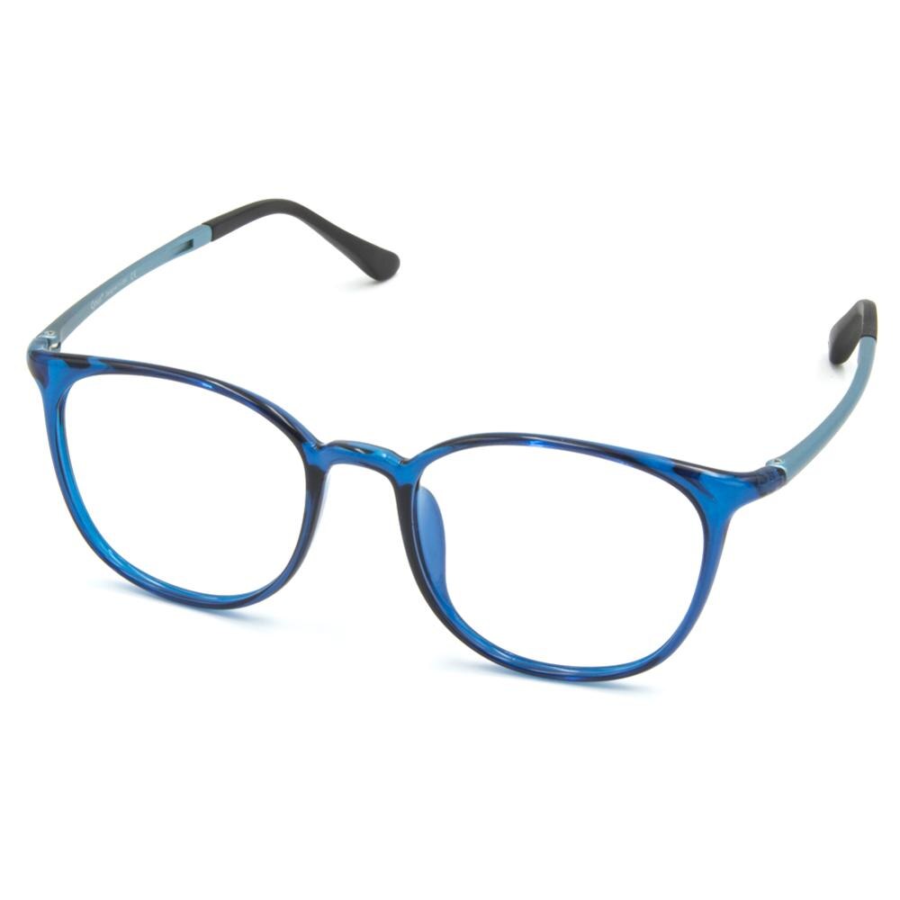 Cyxus Retro, gafas de protección contra luz azul para aliviar la tensión ocular, montura UL Super Flexible, lentes transparentes, Unisex, gafas para ordenador 8061: transparent blue