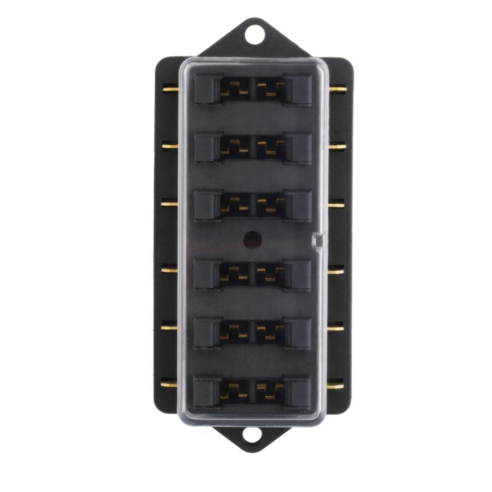 Universal 12v 6 Way Fuse Box Block Fuse Holder Box Car Vehicle Circuit Automotive Blade Car Fuse Accessory Tool
