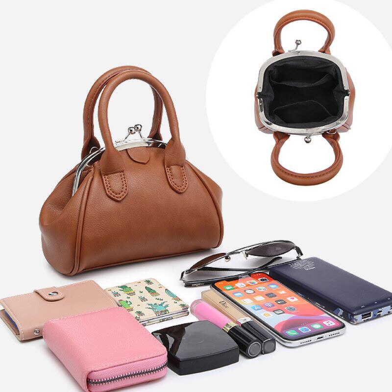 Coolcept Women Pu Leather Handbag Shell Wrist Bag For Women Metal Trap Shoulder Ladies Bag Casual Daily Bag