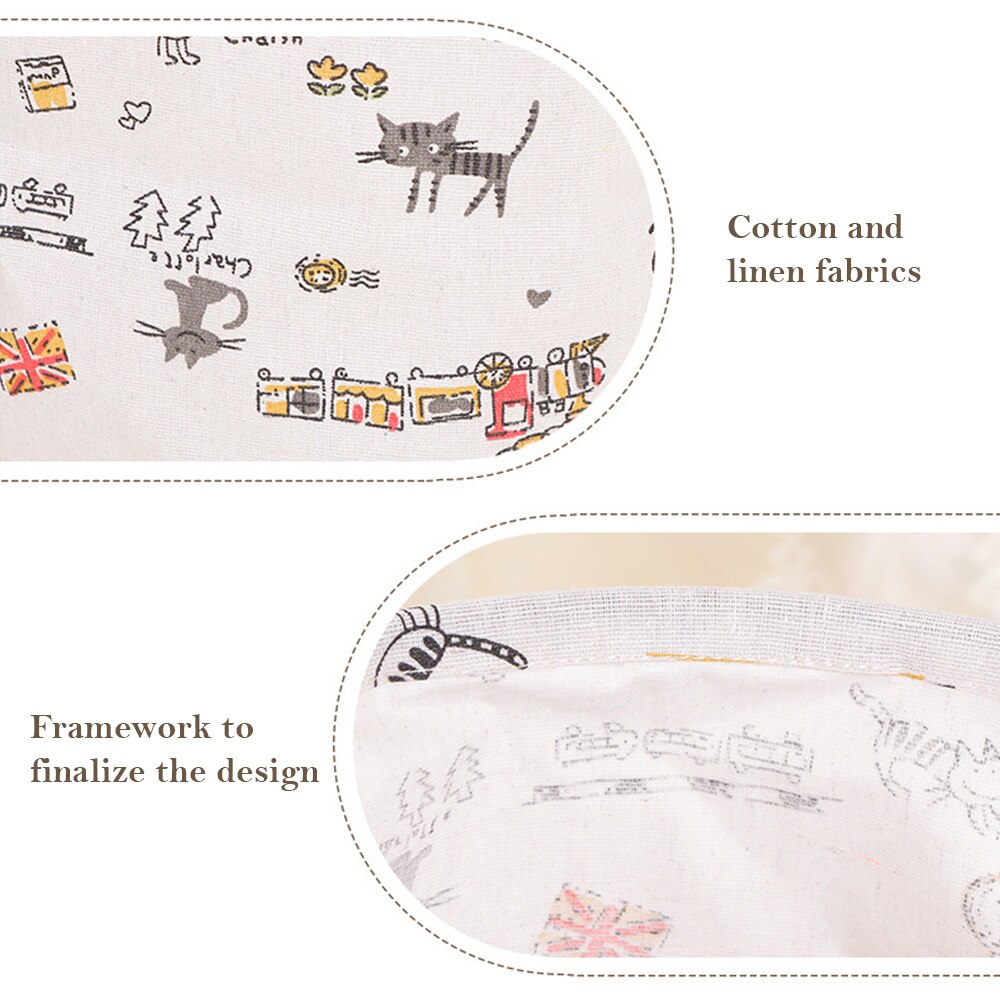 Clothes Toy Basket Bucket Organizer Large Capacity 1pc Folding Laundry Basket Round Storage Bin Bag Large Hamper Collapsible