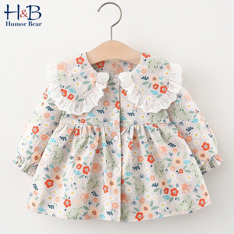 Humor Bear Baby Dress primavera autunno manica lunga New Infant Doll Collar Floarl stampato Princess Patry Dress Toddler 0-24M: BN2442 green / 18m