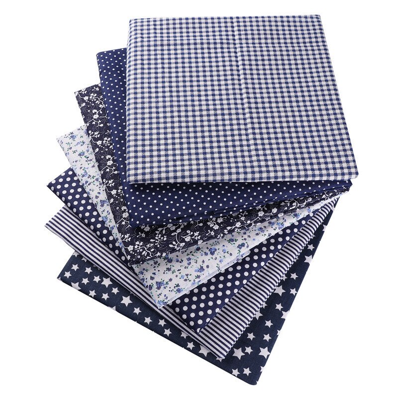 50X50cm 100% Baumwolle Blumen- Blumen Plaids Stoff Punkte Für Puppe Patchwork Kleidung NäHenne Hand Weihnachten Dekoration 53124