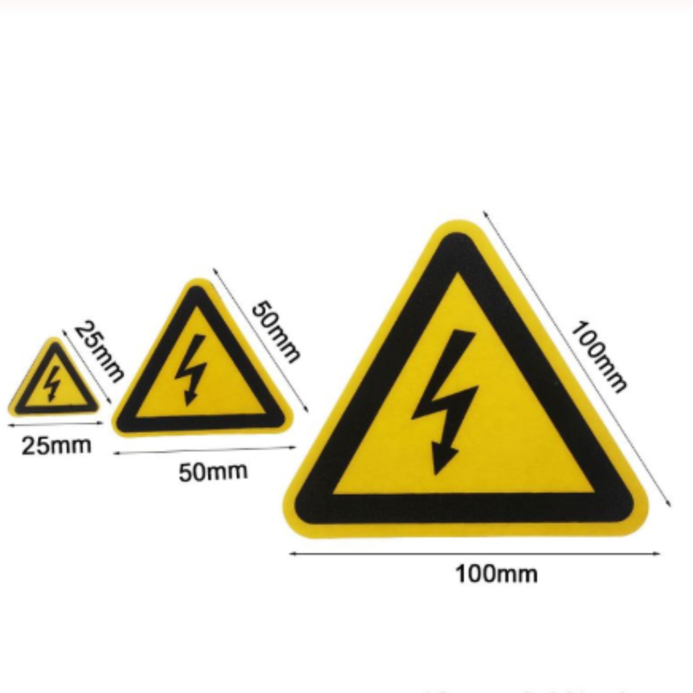 1pcs Warning Sticker Adhesive Labels Electrical Shock Hazard Danger Notice Safety 25mm 50mm 100cm PVC Waterproof