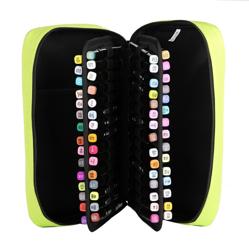 40/60 Holes Art Marker Pen Storage Bag Large Removable Pencil case Pen Bag Box Stationery Pouch
