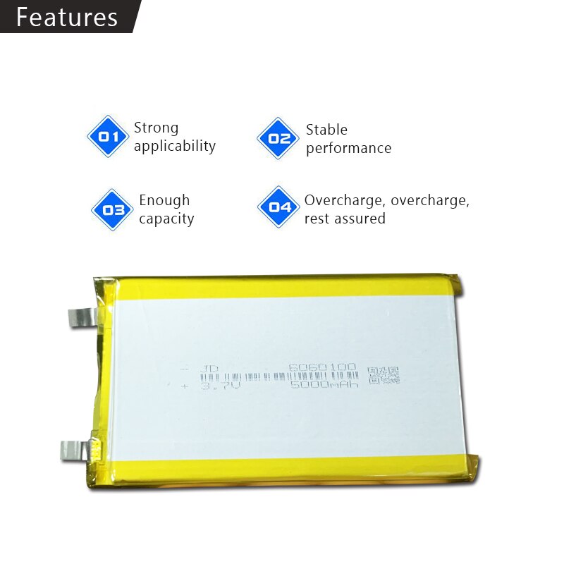 1PC 3,7 V Lipo zellen 6060100 5000mah Lithium-Polymer Akku Hohe Kapazität Für Energie Bank Tabelle E-Buchen DVD GPS Spielzeug