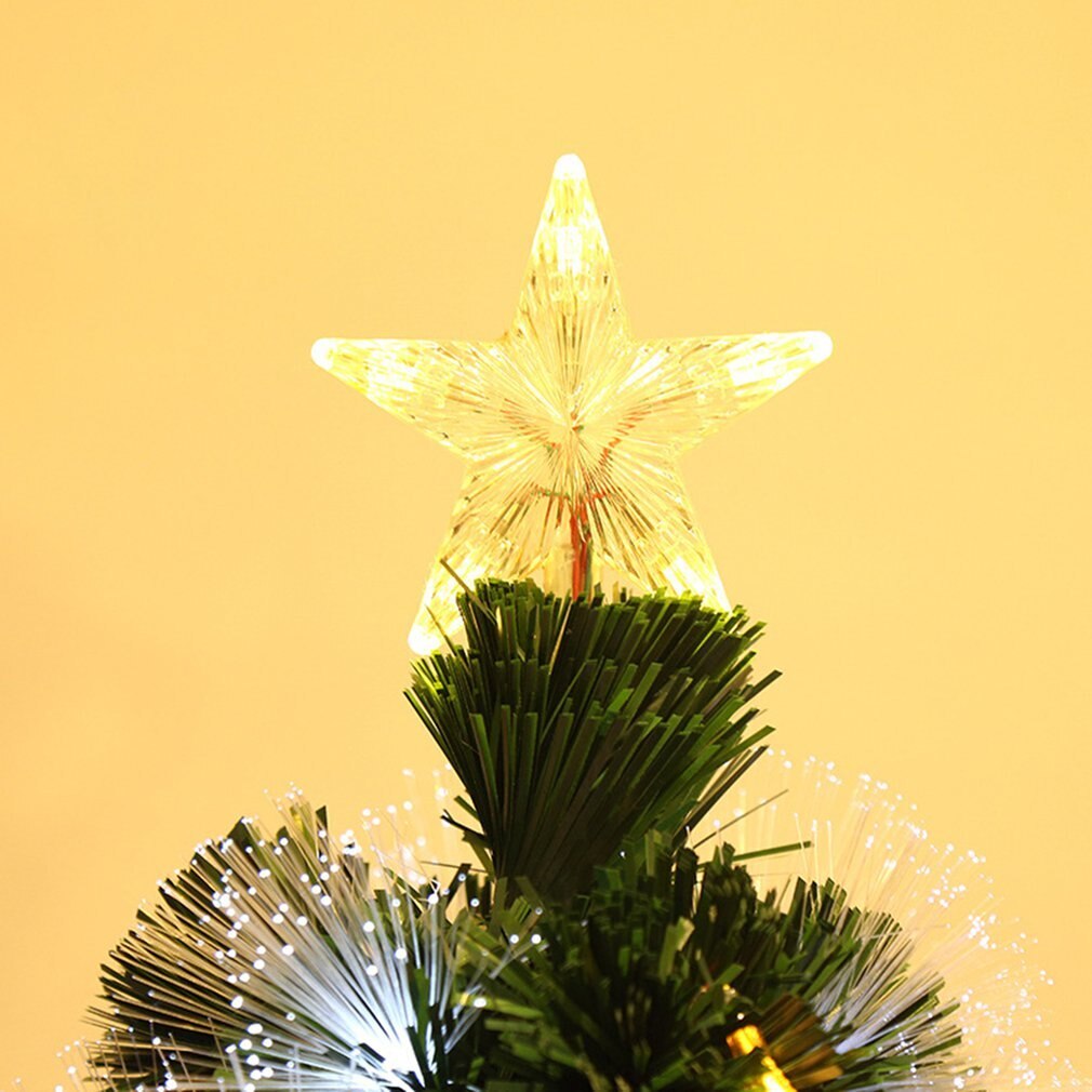 Christmas Tree Luxury Plug-in Luminous Encrypted LED Star Light White Decorated Fiber Optic Crystal Christmas Tree Tapestry