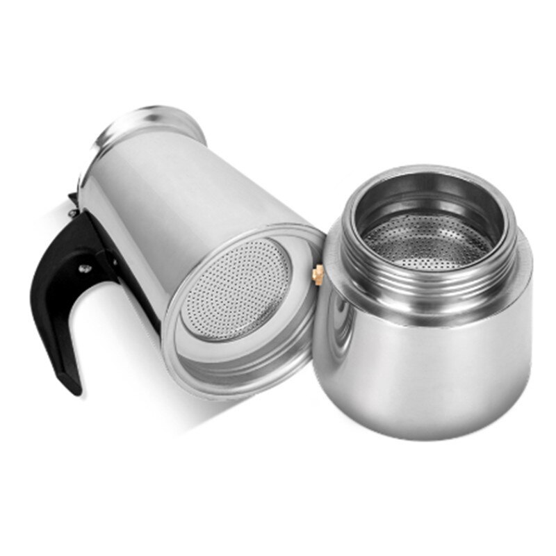 Rvs moka koffie pot europese stijl koffiekopje espresso pot cafetera melk werper thee maker