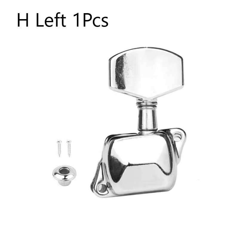 Clavijas de afinación de cuerdas de guitarra izquierda/derecha, semicerradas/todas cerradas, sintonizador de botones, cabezales de máquina, accesorios de guitarra, 1 Uds.: naranja