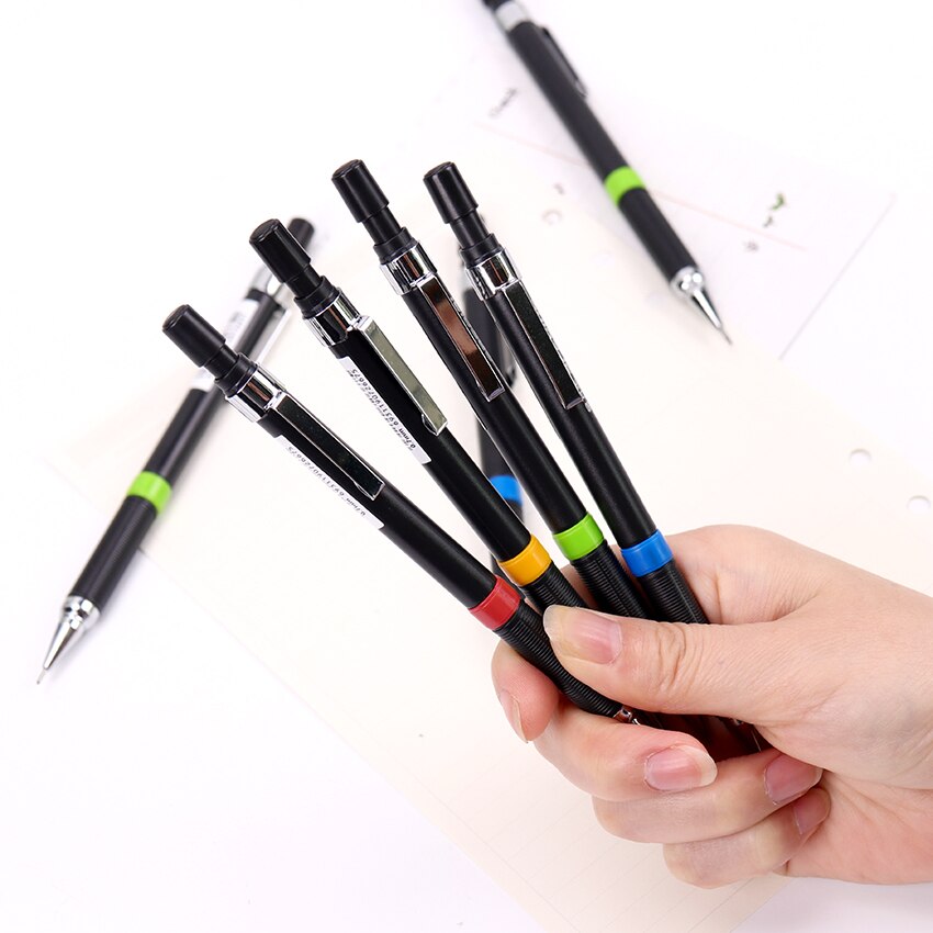 0.5mm Plastic Press Automatic Mechanical Pencil Writing Drawing School Office Supply Student Stationery