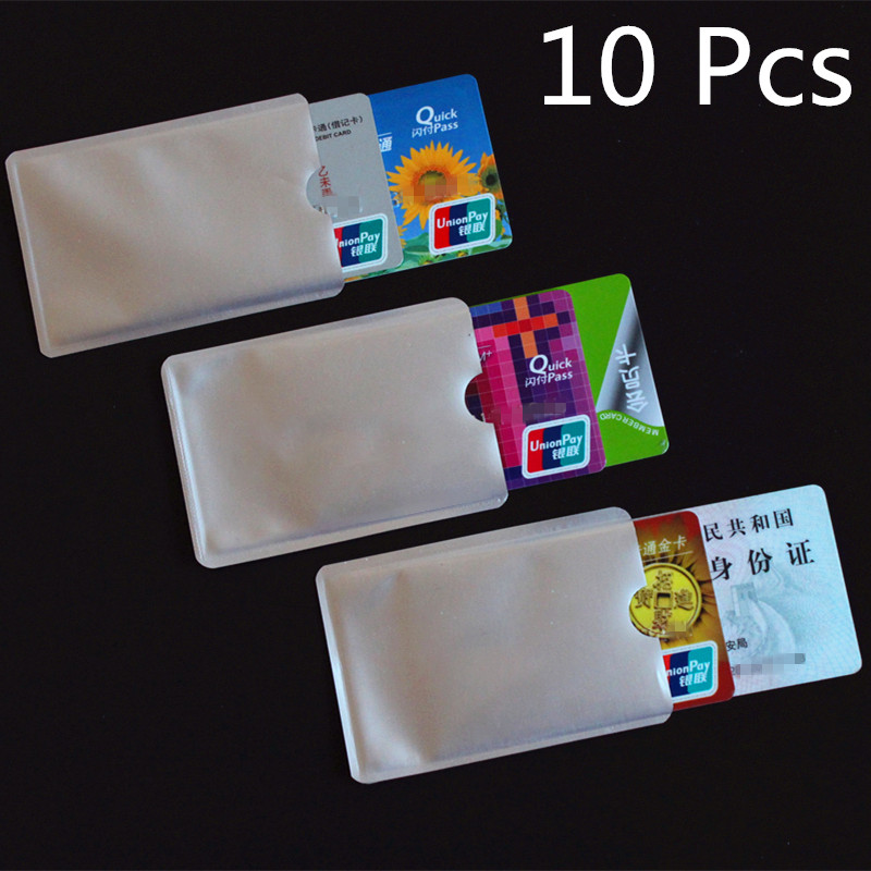10pcs Zilver Anti Scan RFID Mouw Protector Credit Id-kaart Aluminiumfolie Houder Anti-Scan Kaart mouw