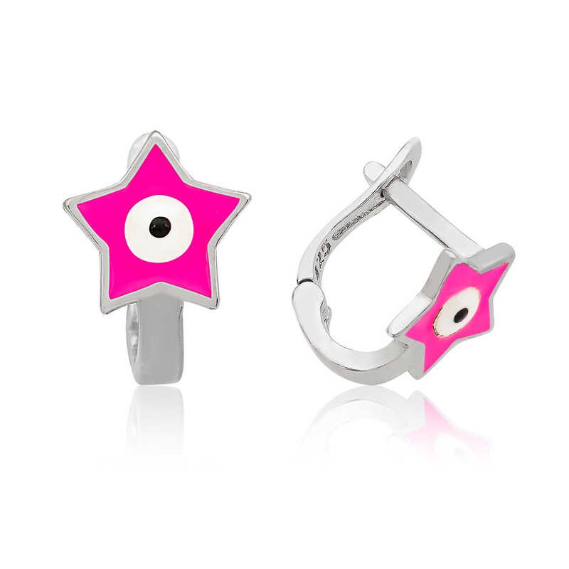 Silver Pink Star Child Tag