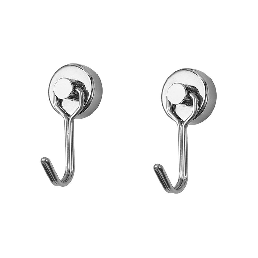 Czarne haczyki magnetyczne ciężki obowiązek neodymowy haczyk z magnesem brelok robić wewnątrz wiszące na zewnątrz lodówka grill kuchnia: antyczny srebro-2szt