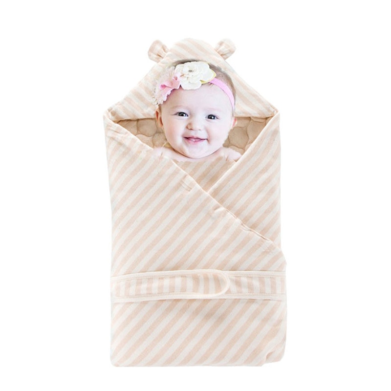 baby intant Organic colored cotton autumn and winter thickening baby hugs the blanket, newborn Coated, baby Outing blanket