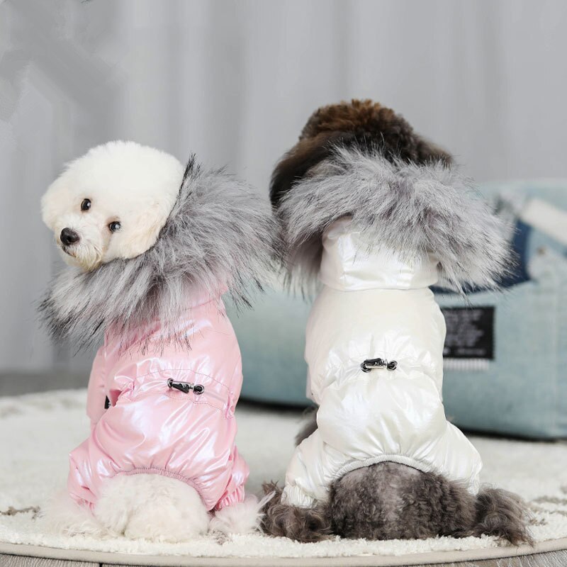 Winter Dog Clothing Jumpsuit Dog Down Coat Jacket Warm Pet Costume Apparel Puppy Outfit Pomeranian Poodle Bichon Dog Clothes