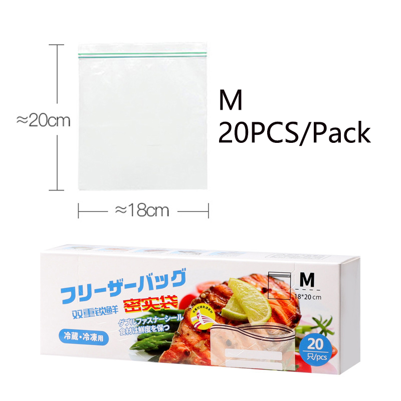 3 größen Silikon Lebensmittel Lagerung Reißverschluss Sperre Freie Kühlschrank Ziploc Lebensmittel Dichtung Tasche Wiederverwendbare Pochette Reißverschluss sperren Beutel: verpackt M
