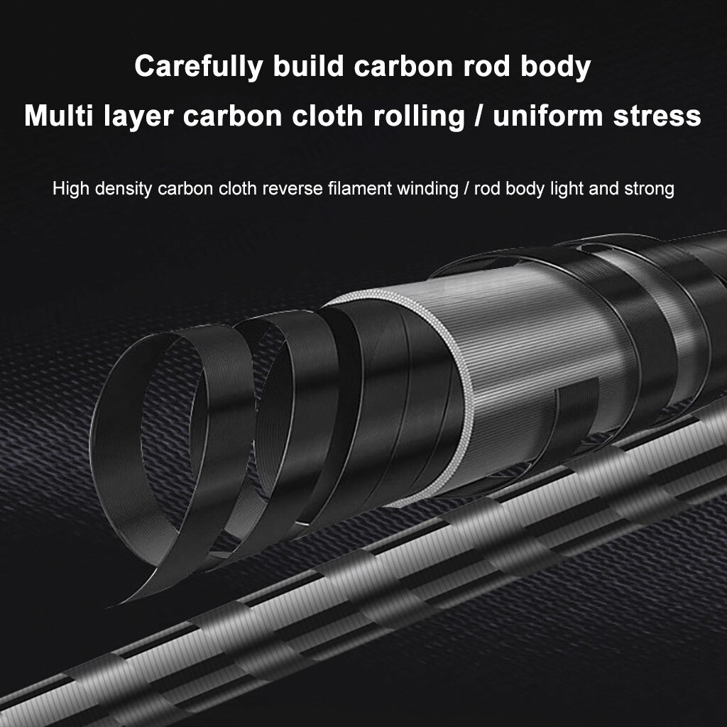 Telescopic Fly Fishing Rod Carbon Fiber Fishing Rod Pole Casting Spinning Mini Saltwater ultra-light handle Pole Fishing Rod#40