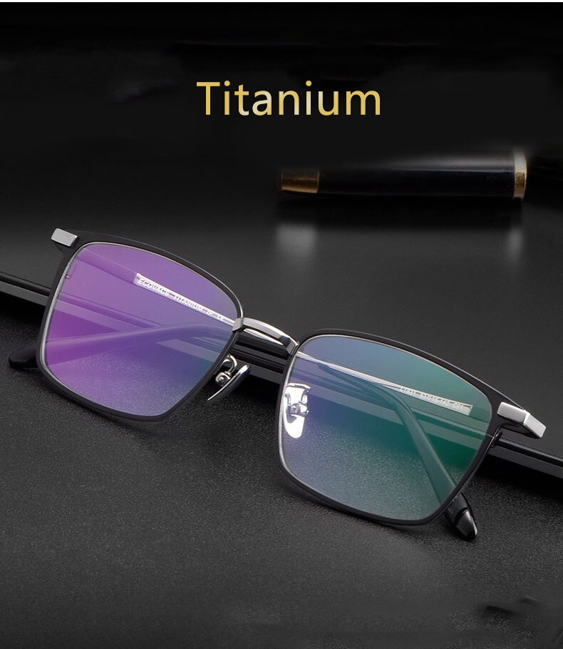 Mannen Pure Titanium Bril Frame Brand IP Plating Optische Bril Oculos Bijziendheid Multifocale Frame Vierkante Eye wear