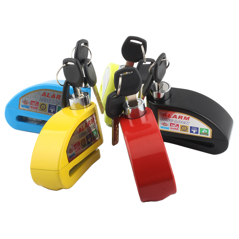 Motorrad Scheibenbremse Alarmschloss Rad Scheibenbremse mit Schlüssel Motorrad Rolle Fahrrad Aluminiumlegierung Wasserdichtes Diebstahlsicherungsschloss