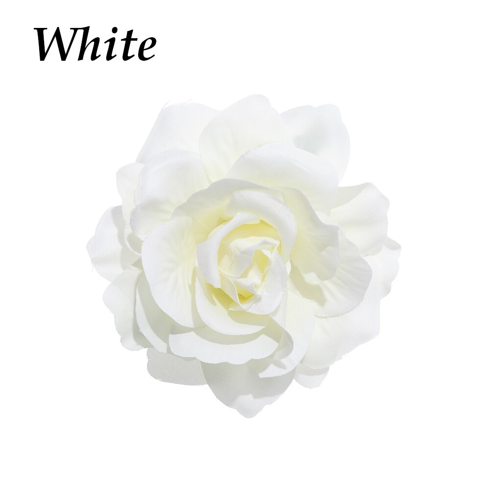 1 PC Chic Bridal Rose Flower Hairpin Wedding Bridesmaid Brooch Party Hair Clip Barrettes Accessories bijoux femme: Light Yellow Gold Color