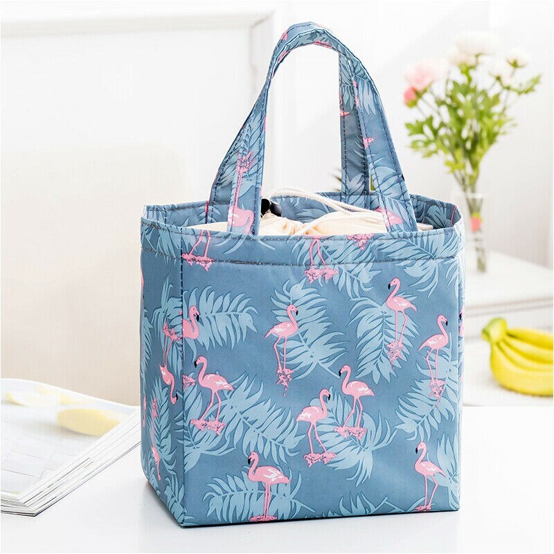 Waterproof Oxford Lunch Bag Picnic Camping Thermal Cooler Food Drink Cool Insulated Large Portable Bags For Women Kids Students: Blue