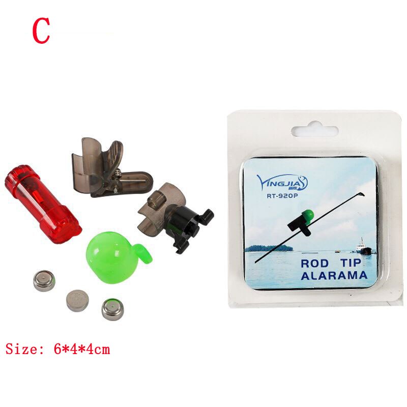 Night Fishing Bite Luminous Alarm Electronic LED Light Fishing Bite Alarms Fishing Line Gear Automatic Fishing Alert Indicator: C