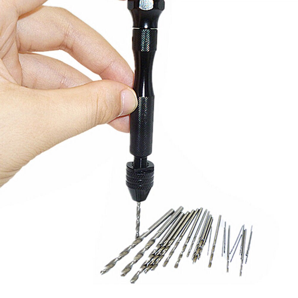 25pcs/set Micro Drill Bits Set 0.5mm~3mm (0.019"~0.118") For PCB Crafts& Jewelry High speed steel small drill