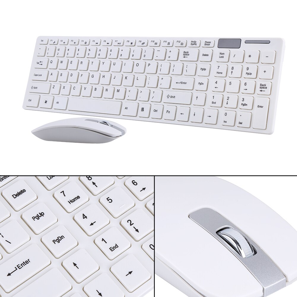Kit combiné clavier sans fil SOONHUA souris sans fil 2.4G clavier avec Film clavier et récepteur USB