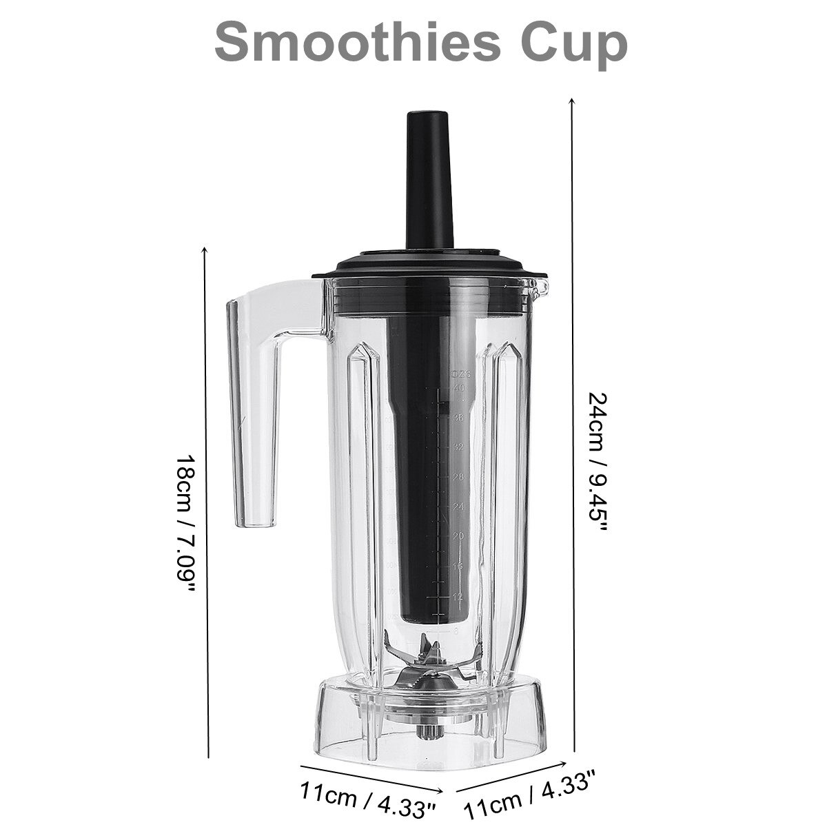 Mixer behållare burk kanna kanna kopp kommersiella mixer reservdelar för hem köksapparat mat juicepress mixer del med lock: Smoothies kopp