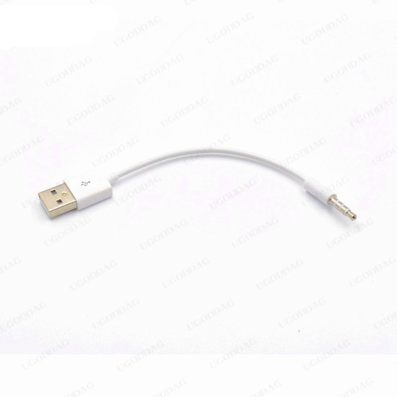Câble adaptateur audio Jack vers USB 3.5, convertisseur de câble AUX mâle vers mâle, transfert pour Apple urgent Shuffle 3rd, 4th, 5th, 6th, 2.0mm