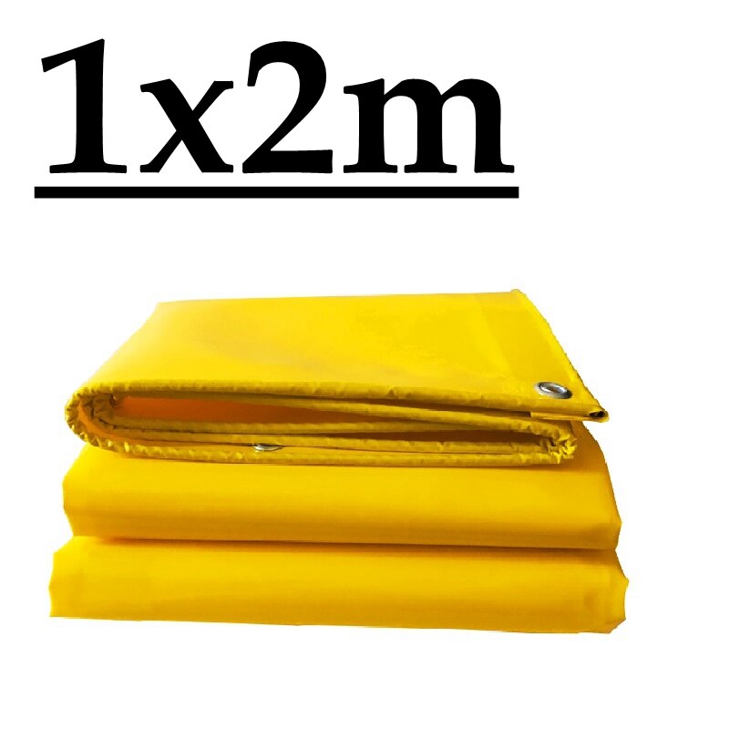 0.5mm Thicken Yellow PVC Tarpaulin Flame Retardant Rainproof Tarp Garden Plant Balcony Cover Anti-flaming Cloth Forest Fireproof: 1x2m