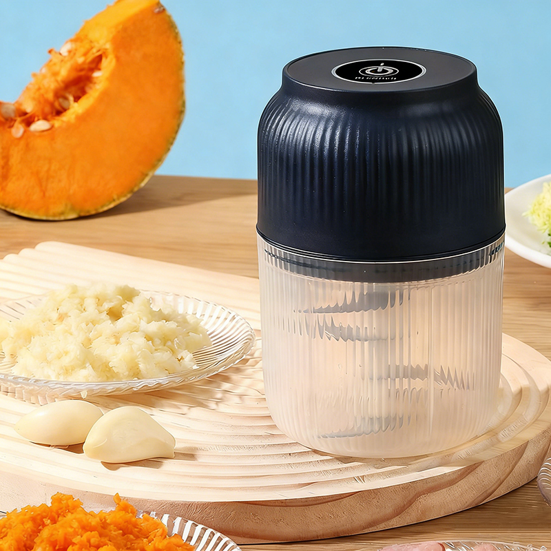 320ml elektriska mini vitlökshackare usb chilipepparkvarn köksverktyg för att krossa vitlök ingefära grönsaker barnmat: Blå