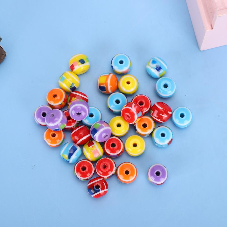 100 stk diy armbånd tilbehør børn håndværk afdeling 10mm runde form perler smykker fund