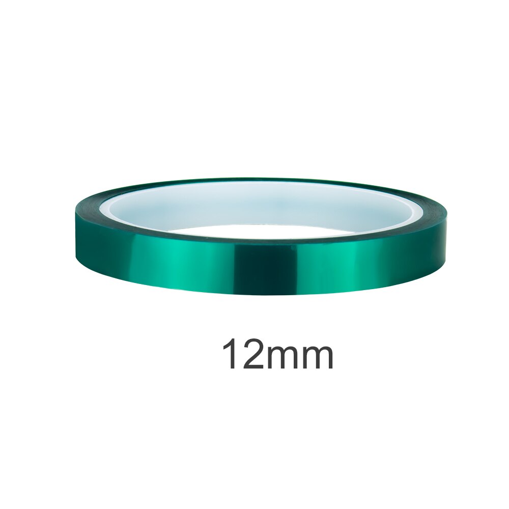 10/12/25/50mm Polyimide Tape For Kapton Tape BGA High Temperature Heat Resistant Tape Green Adhesive Tape for 3D Printing: 12mm