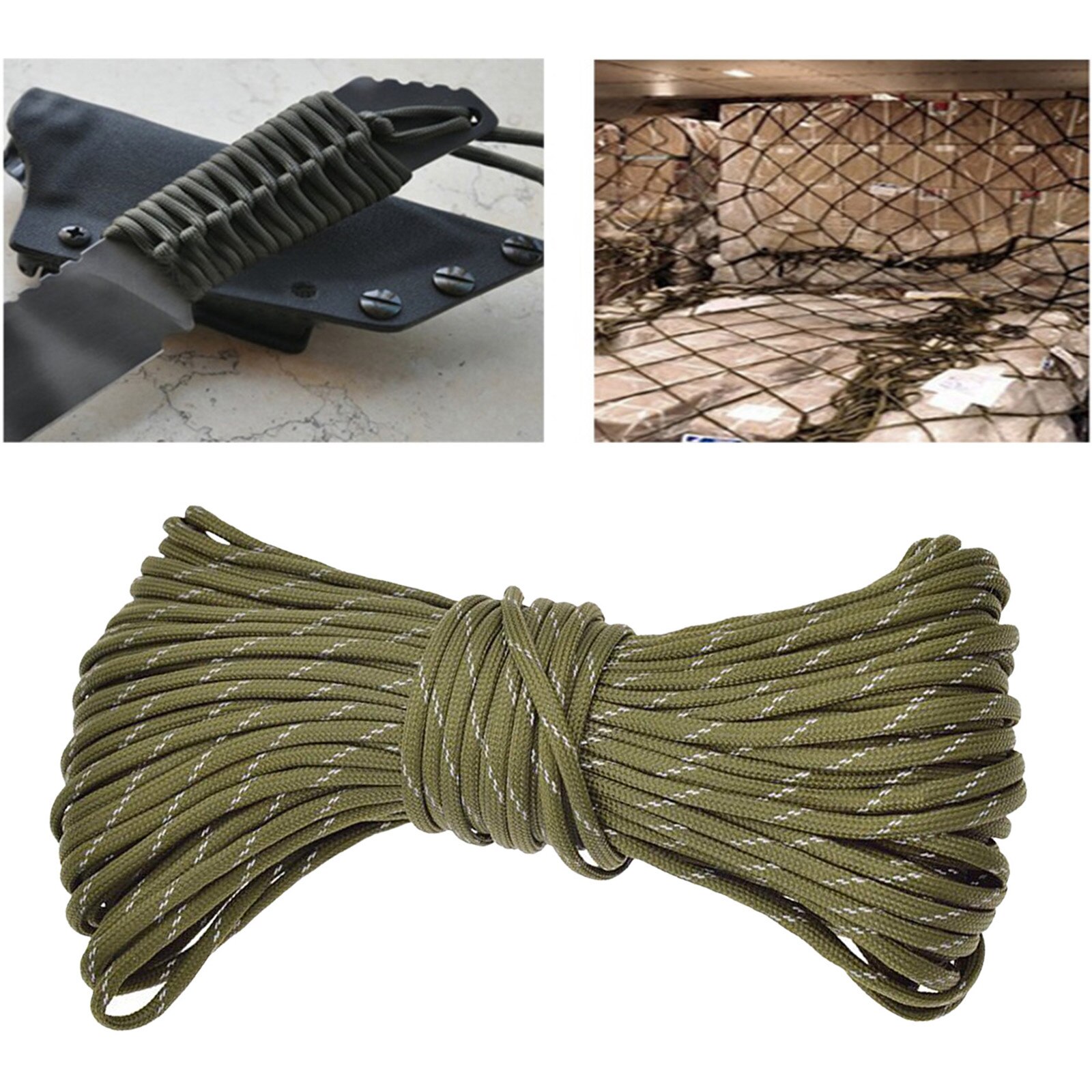 31M Klettern Seil überleben Paracord Fallschirm-schnur Angeln Magnet Seil Nylon verdrehte Geflochten Seil Hohe Festigkeit Schnur Zelt Seil
