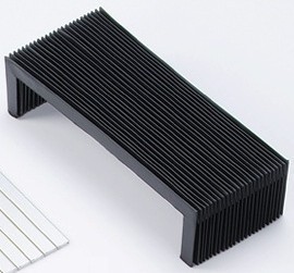 Protection ondulée pour machines-outils, largeur 255mm x hauteur 58mm x longueur 220mm