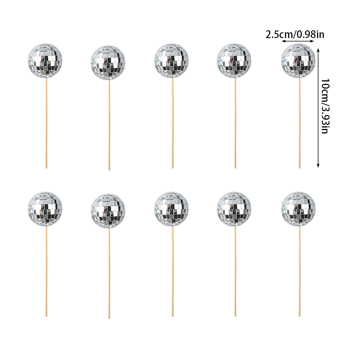 Disco Party Balls Drinking Cups Straws Cupcake Topper Cocktail Stirrers Retro Disco Themed Dance Party Birthday Party Supplies: MULTI