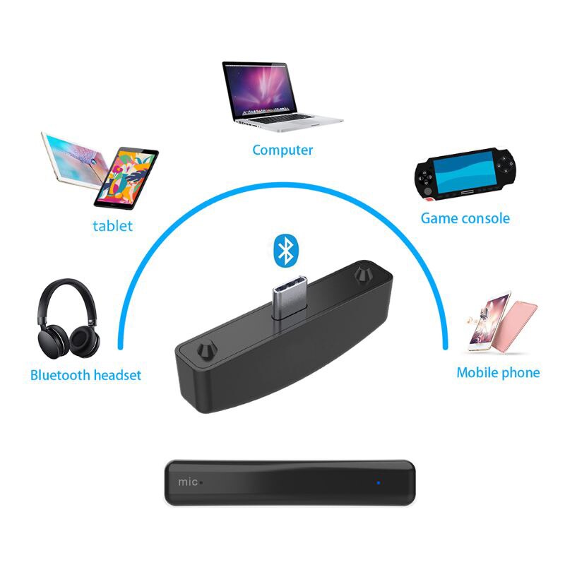 Adaptateur casque bluetooth sans fil ou convertisseur émetteur usb avec microphone pour nintendo switch /ps4/ps3
