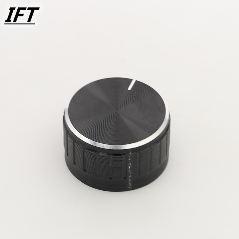 28mm x 16mm plast potentiometer kontrol volumen drejeknap hætte sort