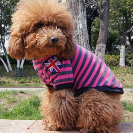 Striped Dog Clothes Summer Pet Vest For Dogs Costume Chihuahua Yorkshire Pet Dresses Cotton Dog Vest Shirt Puppy Pets Clothing: 04 / S