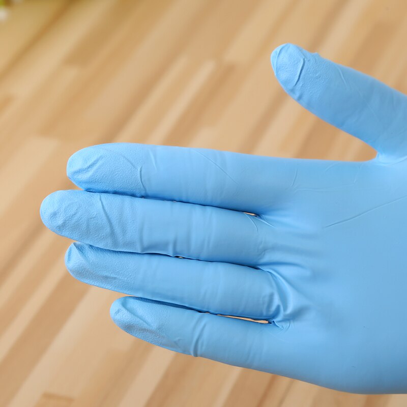 Blue Disposable Rubber Gloves Household Cleaning Catering Food Long Sleeve 12inch Nitrile Gloves Thick and Durable Gloves