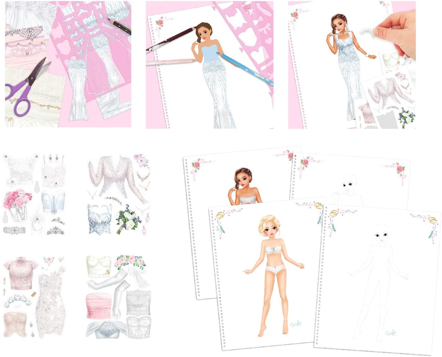 Top Model Create Your Wedding Special Colouring Book Book Hand Painted Graffiti of Relieve Stress Painting Book