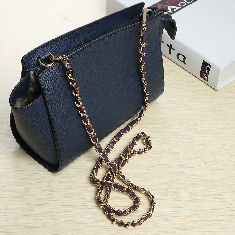 120cm Metal Chain Shoulder Bags Strap Handbag Buckle Handle DIY Strap Accessories for Bag Hardware Double Woven Iron Chain