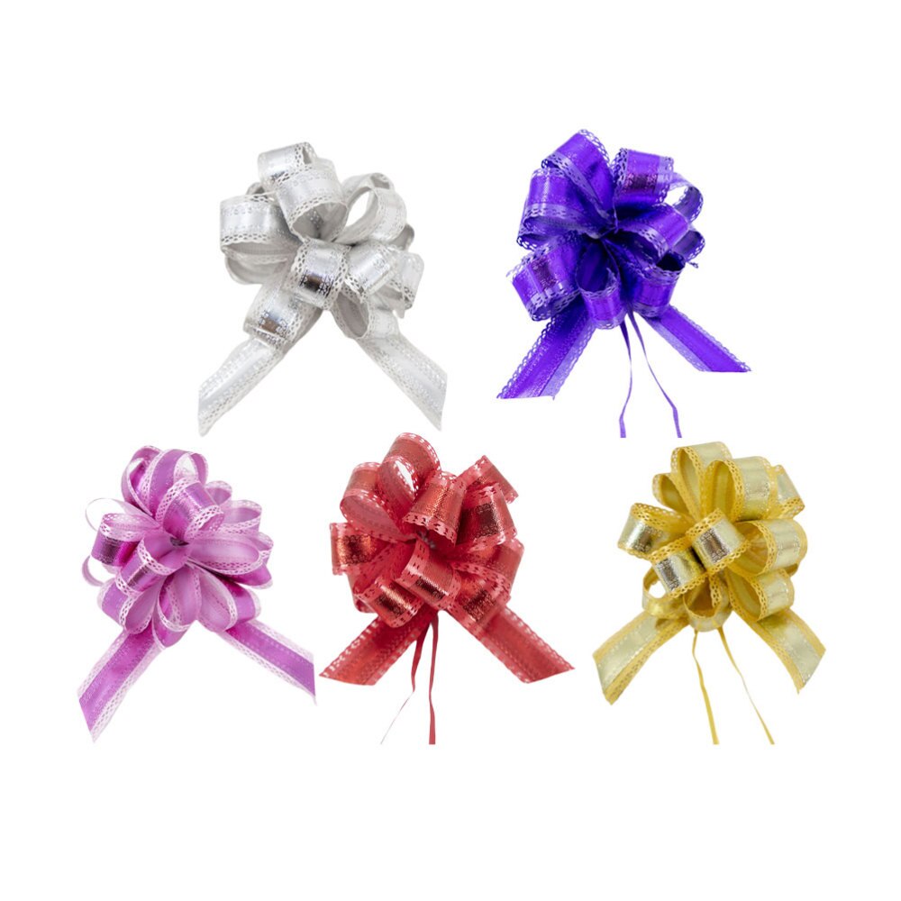 5 sztuk kokardy robić pociągnięcia jasny kolor zawinąć trznadel wstążka pociągać za sznurki dla domu